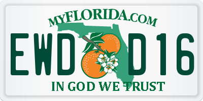 FL license plate EWDD16