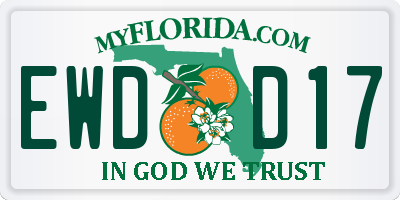 FL license plate EWDD17