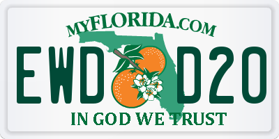 FL license plate EWDD20
