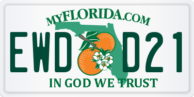 FL license plate EWDD21