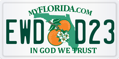 FL license plate EWDD23