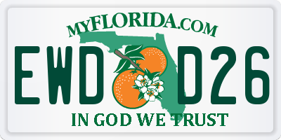FL license plate EWDD26