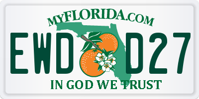 FL license plate EWDD27