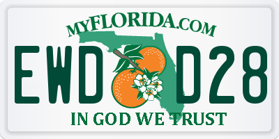 FL license plate EWDD28
