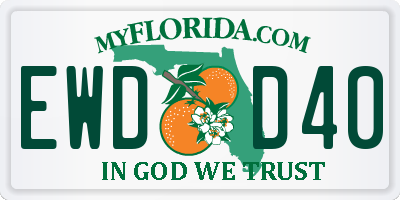 FL license plate EWDD40