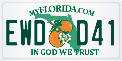 FL license plate EWDD41