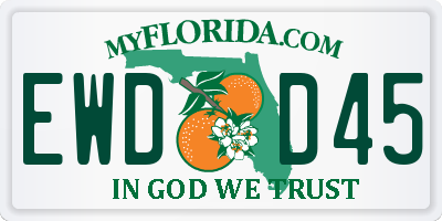 FL license plate EWDD45