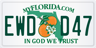 FL license plate EWDD47