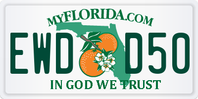 FL license plate EWDD50