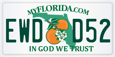 FL license plate EWDD52
