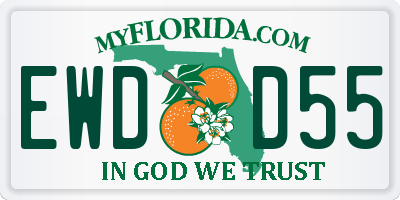 FL license plate EWDD55