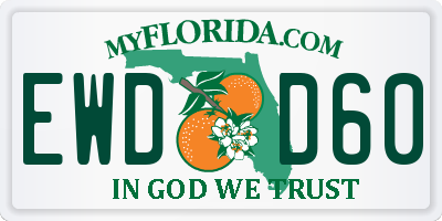 FL license plate EWDD60