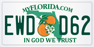 FL license plate EWDD62
