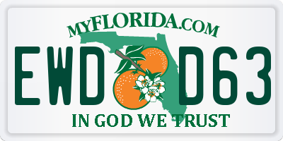 FL license plate EWDD63