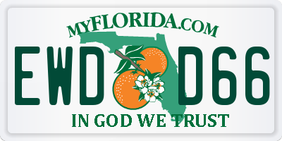 FL license plate EWDD66
