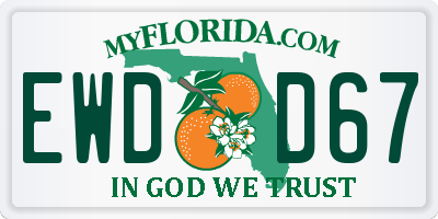 FL license plate EWDD67