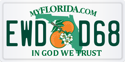 FL license plate EWDD68