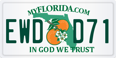 FL license plate EWDD71