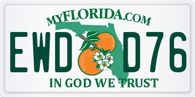 FL license plate EWDD76