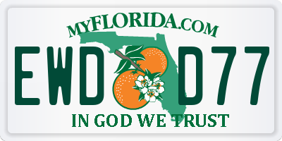 FL license plate EWDD77