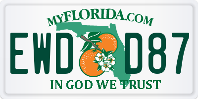 FL license plate EWDD87