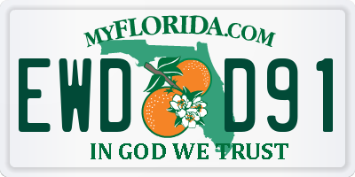 FL license plate EWDD91