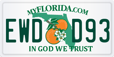 FL license plate EWDD93