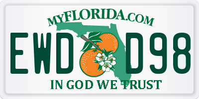 FL license plate EWDD98