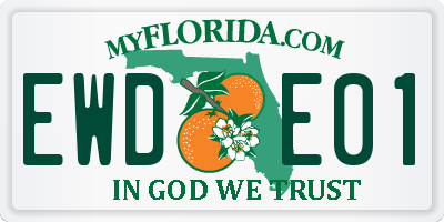 FL license plate EWDE01