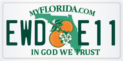 FL license plate EWDE11