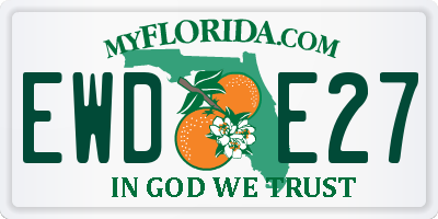 FL license plate EWDE27