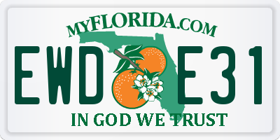 FL license plate EWDE31