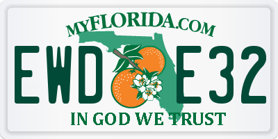 FL license plate EWDE32