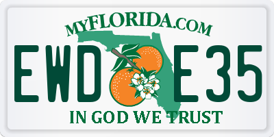FL license plate EWDE35