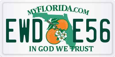 FL license plate EWDE56