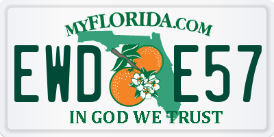 FL license plate EWDE57