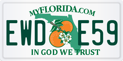 FL license plate EWDE59