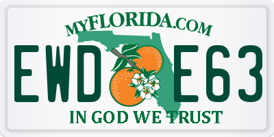 FL license plate EWDE63