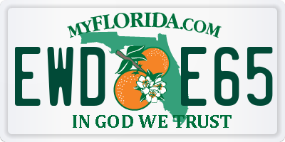 FL license plate EWDE65