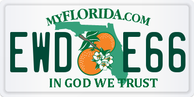 FL license plate EWDE66
