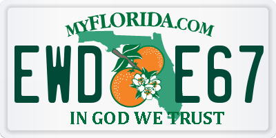 FL license plate EWDE67