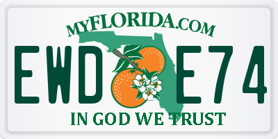 FL license plate EWDE74