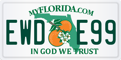 FL license plate EWDE99