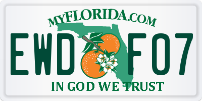 FL license plate EWDF07