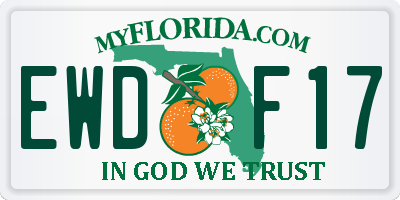 FL license plate EWDF17