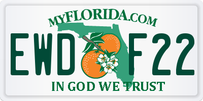 FL license plate EWDF22