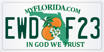 FL license plate EWDF23