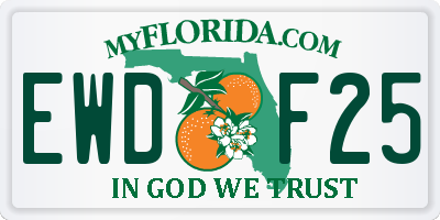 FL license plate EWDF25