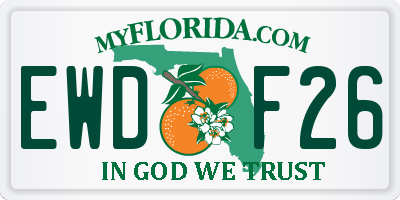 FL license plate EWDF26