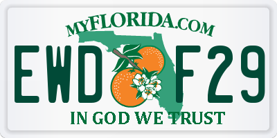 FL license plate EWDF29